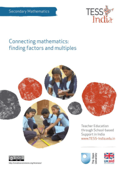 finding factors and multiples File