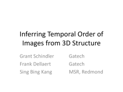 Inferring Temporal Order of Images from 3D Structure