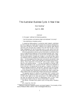 The Australian Business Cycle: A New View