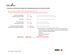 Calculator of dimensional change with changing temperatures and