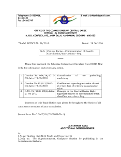 20/2010 - Central Excise, Chennai