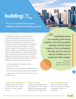 “BuildingOS allows us to identify good energy projects, verify those