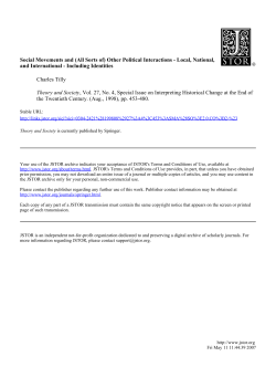 Social Movements and (All Sorts of) Other Political Interactions