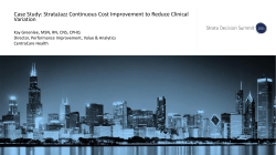 Case Study: StrataJazz Continuous Cost Improvement to Reduce