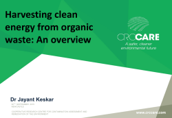 Harvesting clean energy from organic waste