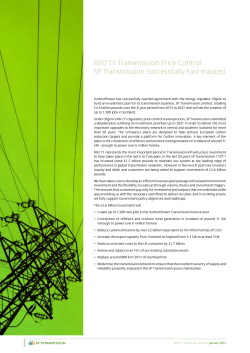 RIIO T1 Transmission Price Control SP Transmission Successfully