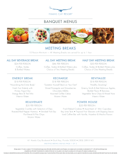 Breaks Catering Menu