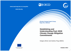 Establishing and Understanding Post-2020 Climate