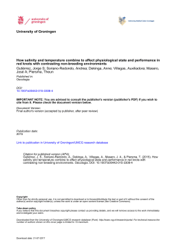 University of Groningen How salinity and temperature combine to