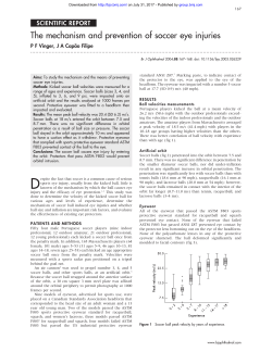 The mechanism and prevention of soccer eye injuries