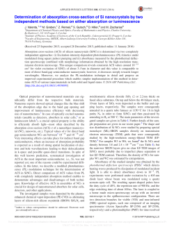 Determination of absorption cross-section of Si nanocrystals by two