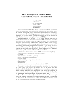 Data Fitting under Interval Error: Centroids of Feasible Parameter Set
