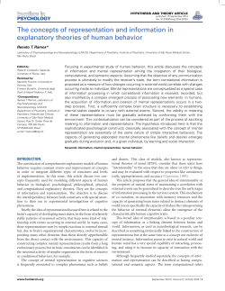 The concepts of representation and information in