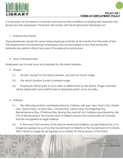 POLICY HR.1 OF EMPLOYMENT POLICY 1 It is the policy of the