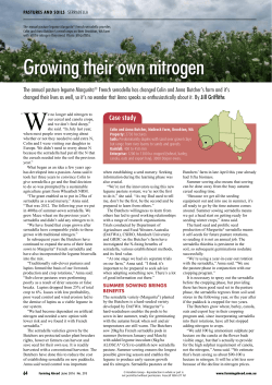 Growing their own nitrogen