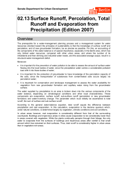 02.13 Surface Runoff, Percolation, Total Runoff and Evaporation