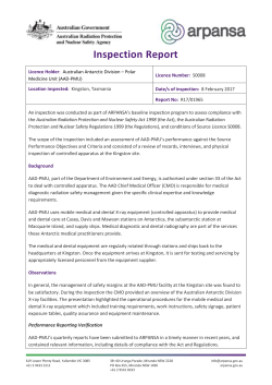 Inspection Report: Australian Antarctic Division - Polar
