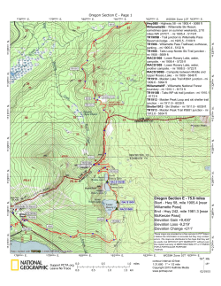 Pacific Crest Trail Oregon Section E