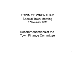 Move that the Town will vote to appropriate as follows to supplement