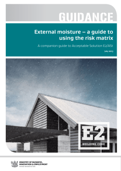 External moisture guide to E2/AS1 risk matrix
