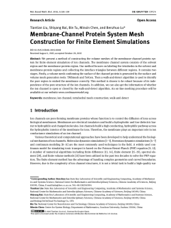 Membrane-Channel Protein System Mesh Construction