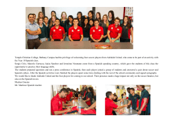 Adelaide Untied Soccer Players Visit Temple Christian College