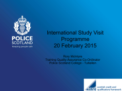 Police Scotland College - Scottish Credit and Qualifications