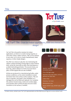 Tot Turf Tile: Great for indoor applications0 with two choices in tile