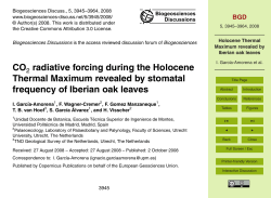 Holocene Thermal Maximum revealed by Iberian oak leaves