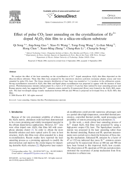 Effect of pulse CO2 laser annealing on the crystallization of Er