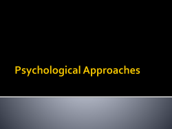 Psychological Approaches
