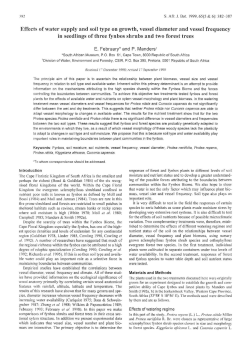 Effects of water supply and soil type on growth