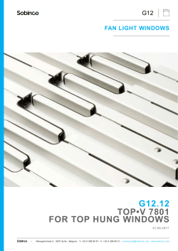 top&bull;v 7801 for top hung windows g12.12