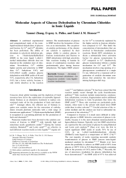 Molecular Aspects of Glucose Dehydration by Chromium Chlorides