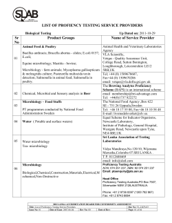 list of profiency testing service providers