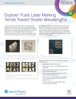 Explorer&reg; Fuels Laser Marking Trends Toward Shorter Wavelengths