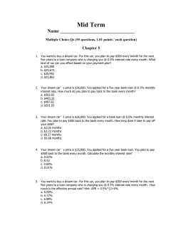 First Mid Term Exam Version A