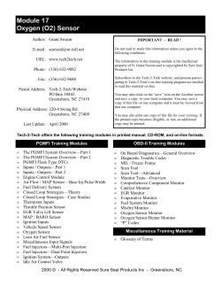 Module 17 Oxygen (O2) Sensor