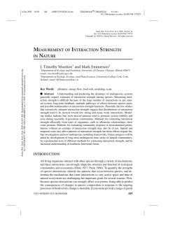 measurement of interaction strength in nature