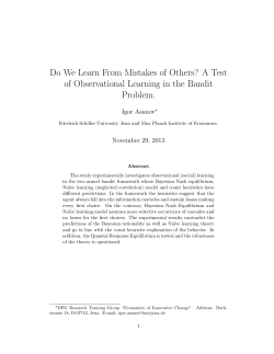 A Test of Observational Learning in the Bandit