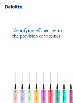 Identifying efficiencies in the provision of vaccines.