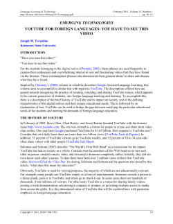 emerging technologies youtube for foreign languages