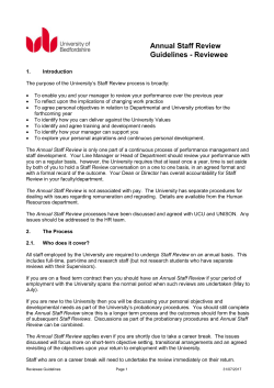 Staff Review Guidelines