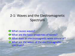 2-1: Waves and the Electromagnetic Spectrum