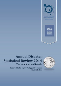 Annual Disaster Statistical Review 2014