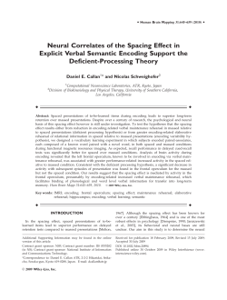 Neural correlates of the spacing effect in explicit verbal semantic