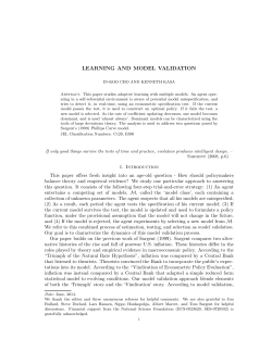 learning and model validation - The Review of Economic Studies