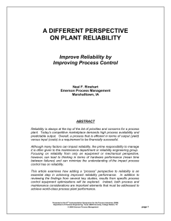 a different perspective on plant reliability