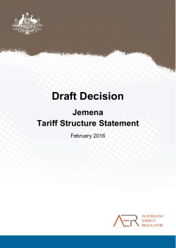 Draft Decision Jemena Tariff Structure Statement
