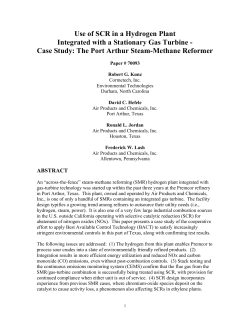 Use of SCR in a Hydrogen Plant Integrated with a Stationary Gas